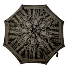 Catholic Motif Sculpture Over Black Hook Handle Umbrellas (large) by dflcprintsclothing