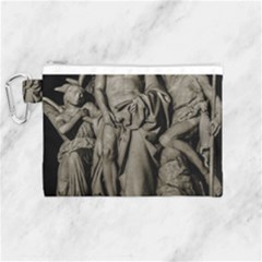 Catholic Motif Sculpture Over Black Canvas Cosmetic Bag (medium) by dflcprintsclothing
