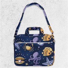 Marine Seamless Pattern Thin Line Memphis Style Macbook Pro 13  Shoulder Laptop Bag  by Pakemis