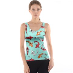 Pattern-with-koi-fishes Tank Top by Pakemis