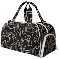 Art-deco-geometric-abstract-pattern-vector Burner Gym Duffel Bag by Pakemis