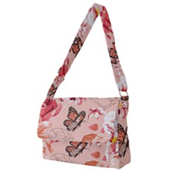 Beautiful-seamless-spring-pattern-with-roses-peony-orchid-succulents Full Print Messenger Bag (s) by Pakemis