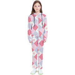 Cute-kawaii-patches-seamless-pattern Kids  Tracksuit by Pakemis