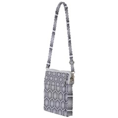 Halftone-tech-hexagons-seamless-pattern Multi Function Travel Bag by Pakemis