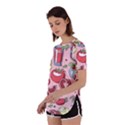 Tomato-seamless-pattern-juicy-tomatoes-food-sauce-ketchup-soup-paste-with-fresh-red-vegetables-backd Perpetual Short Sleeve T-Shirt View2