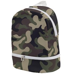 Camouflage Pattern Background Zip Bottom Backpack by artworkshop