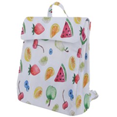 Fruit Summer Vitamin Watercolor Flap Top Backpack by artworkshop