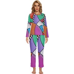 Modern Art Womens  Long Sleeve Lightweight Pajamas Set by gasi