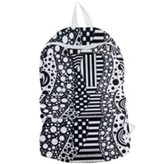 Black And White Foldable Lightweight Backpack by gasi
