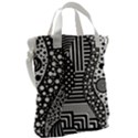 Black and white Canvas Messenger Bag View2