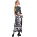 Black and white Velour Split Maxi Skirt View2