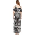 Black and white Draped Sleeveless Chiffon Jumpsuit View2