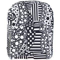 Black And White Full Print Backpack by gasi