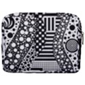 Black and white Make Up Pouch (Large) View2