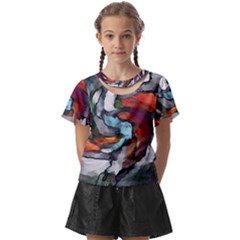 Abstract Art Kids  Front Cut Tee by gasi
