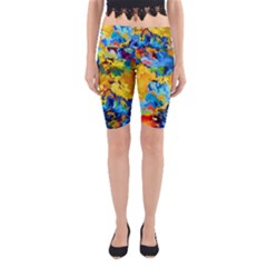 Abstract Art Yoga Cropped Leggings by gasi