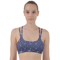 Kaleidoscope Deep Purple Line Them Up Sports Bra by Mazipoodles