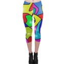 Colorful abstract art Capri Leggings  View1