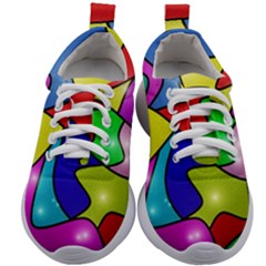 Colorful Abstract Art Kids Athletic Shoes by gasi