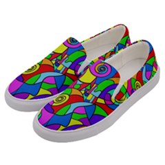 Colorful Unique Design Men s Canvas Slip Ons by gasi