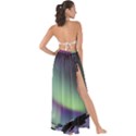 Aurora Stars Sky Mountains Snow Aurora Borealis Maxi Chiffon Tie-Up Sarong View2