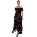 Background Graphic Wallpaper Decor Backdrop Design Art Off Shoulder Open Front Chiffon Dress View1