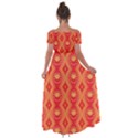 Background Pattern Texture Design Wallpaper Off Shoulder Open Front Chiffon Dress View2