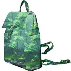 River Forest Woods Nature Rocks Japan Fantasy Buckle Everyday Backpack by Uceng