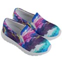 Fantasy Japan Mountains Cherry Blossoms Nature Kids Lightweight Slip Ons View3