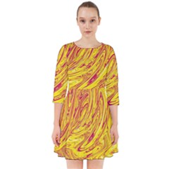 Red Yellow Abstract Wallpapers Abstracts Liquids Smock Dress by Uceng
