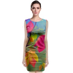 Leaves Foliage Autumn Branch Trees Nature Forest Classic Sleeveless Midi Dress by Uceng
