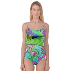 Colorful Stylish Design Camisole Leotard  by gasi