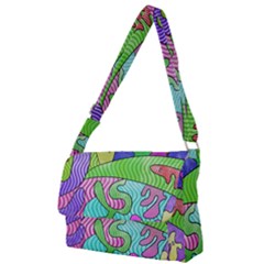 Colorful Stylish Design Full Print Messenger Bag (l) by gasi