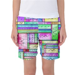 Colorful Pattern Women s Basketball Shorts by gasi