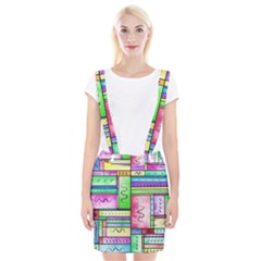 Colorful Pattern Braces Suspender Skirt by gasi