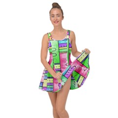 Colorful Pattern Inside Out Casual Dress by gasi