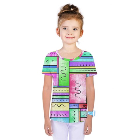 Colorful Pattern Kids  One Piece Tee by gasi