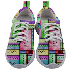 Colorful Pattern Kids Athletic Shoes by gasi