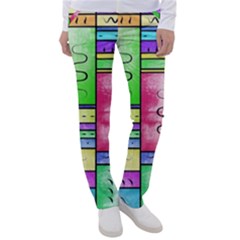 Colorful Pattern Women s Casual Pants by gasi