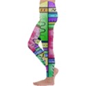 Colorful pattern Kids  Lightweight Velour Leggings View2