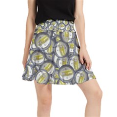 Gong Instrument Motif Pattern Waistband Skirt by dflcprintsclothing