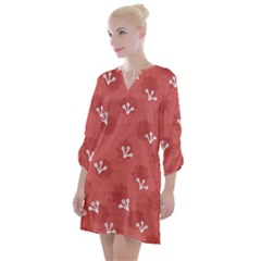 Background Graphic Wallpaper Decor Backdrop Design Art Pink Open Neck Shift Dress by Pakemis