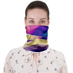 Abstract Geometric Landscape Art 3d Render Face Covering Bandana (adult) by Pakemis
