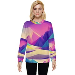 Abstract Geometric Landscape Art 3d Render Hidden Pocket Sweatshirt by Pakemis