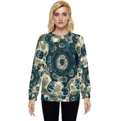 Fractal Glowing Kaleidoscope Wallpaper Art Design Hidden Pocket Sweatshirt by Pakemis