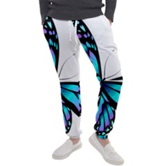 Blue And Pink Butterfly Illustration, Monarch Butterfly Cartoon Blue, Cartoon Blue Butterfly Free Pn Men s Jogger Sweatpants by asedoi