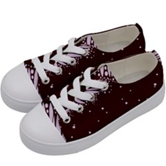 Ornamental Leaves Wallpaper Plants Kids  Low Top Canvas Sneakers by Ravend