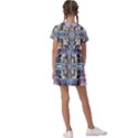 Modern Art Abstract Pattern Kids  Asymmetric Collar Dress View2