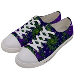 Fractal Spiral Abstract Background Men s Low Top Canvas Sneakers by Ravend