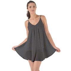 Small Grey Black Plaid Love The Sun Cover Up by violetheavensky
